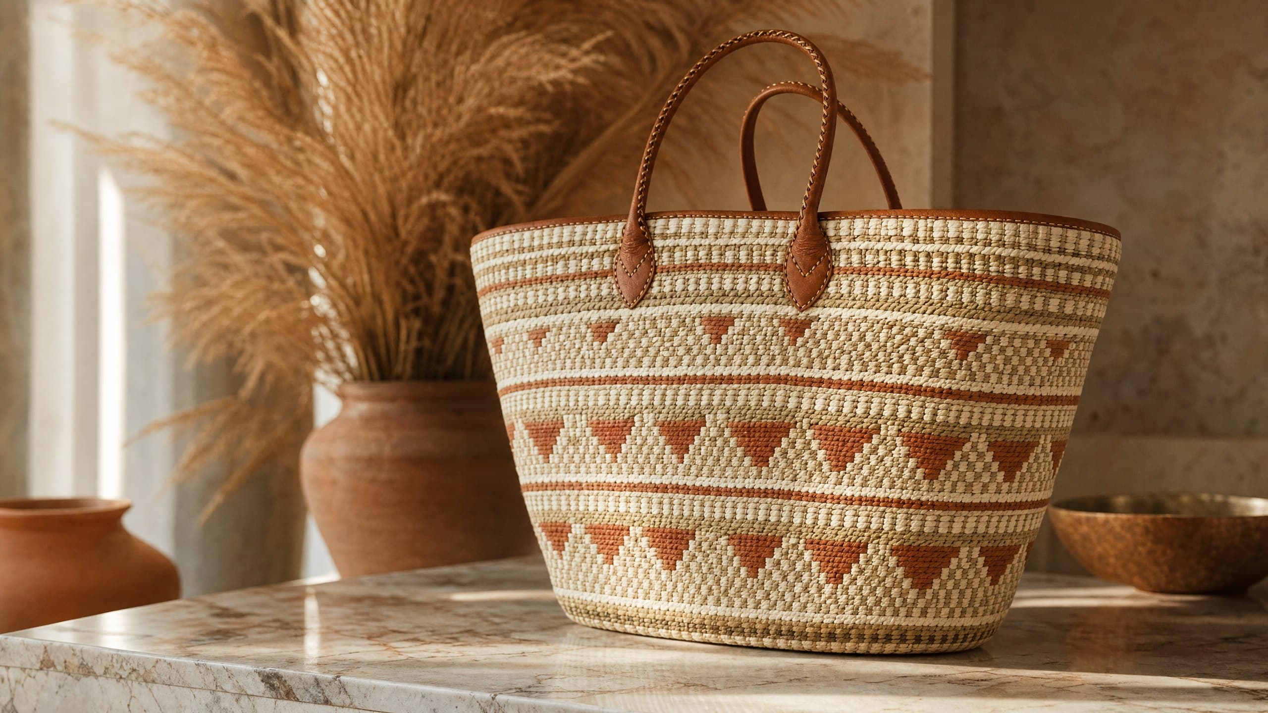 Handwoven Gamra couffin